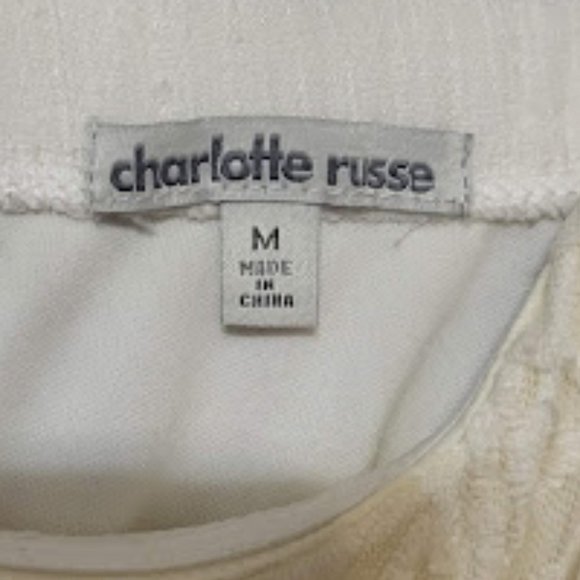 Charlotte Russe Womens White Strapless Mini Dress Size Medium EUC - Picture 2 of 12